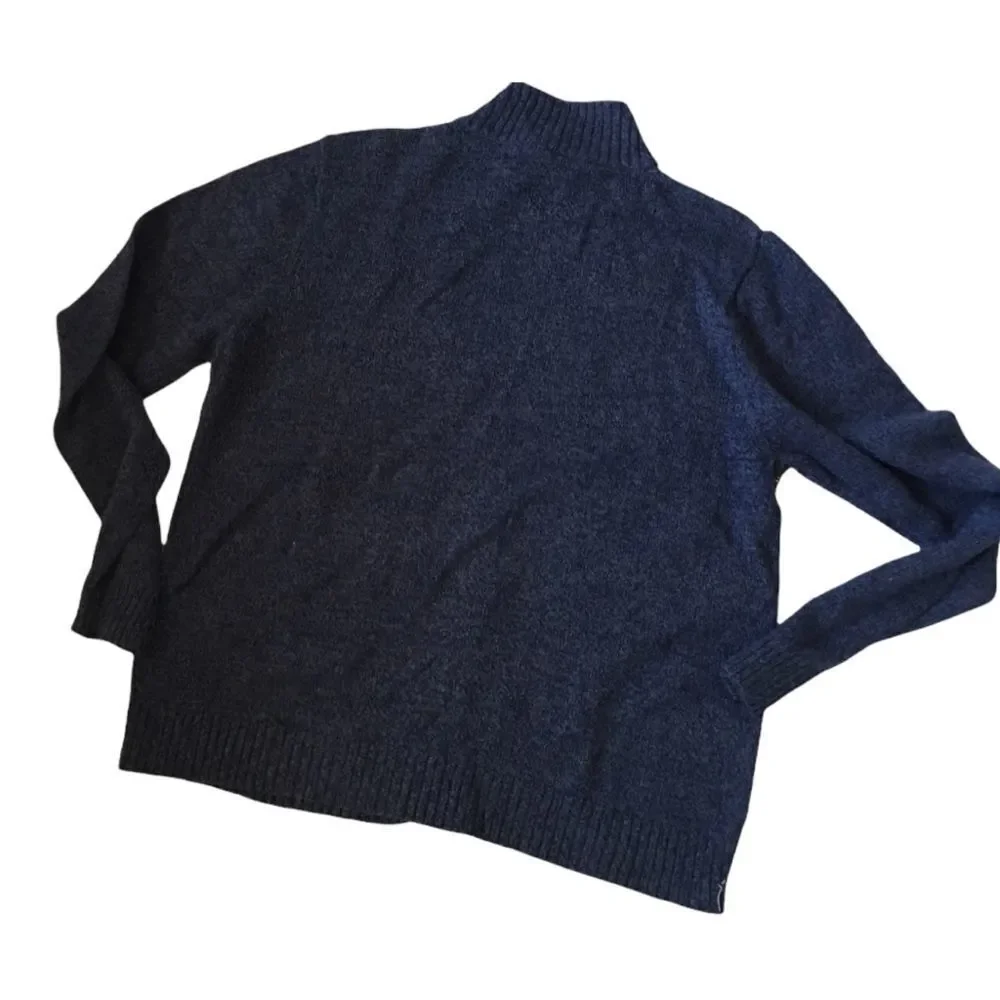 Vintage Classic Elements Christmas Front Zip Cardigan Sweater